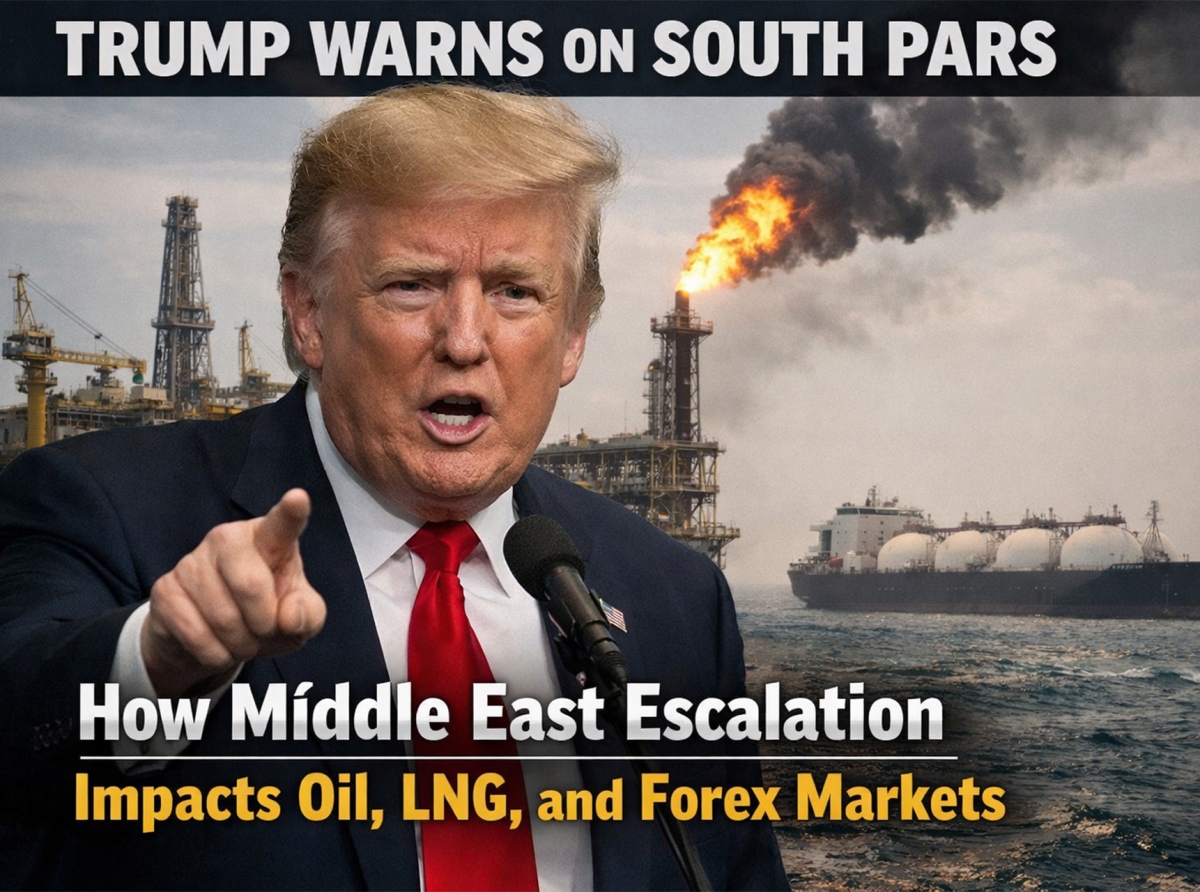 Trump Warns on South Pars: How Middle East Escalation Impacts Oil, LNG, and Forex Markets